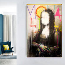 Mona Lisa Figure Canvas Paintings Home Decor Graffiti Art Painting Posters and Prints Wall Art Pictures for Living Room Cuadros 2024 - buy cheap