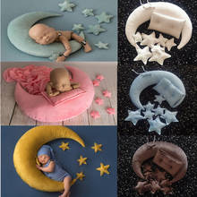 1 conjunto de fotografia recém-nascidos adereços bebê posando travesseiro + estrelas conjunto meninas meninos colorido crescente travesseiro foto acessórios 2024 - compre barato