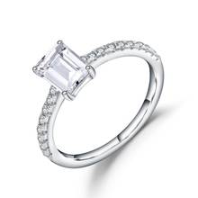 Женское Обручальное кольцо с изумрудом и кубическим цирконием, белое кольцо из стерлингового серебра 925 пробы, ювелирные украшения, 1.28Ct 2024 - купить недорого
