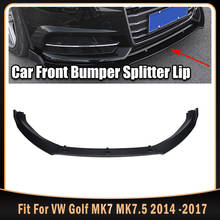 Separador de parachoques delantero de coche, difusor de alerón Protector negro brillante para VW Golf MK7 MK7.5 2014 2015 2016 2017 2024 - compra barato