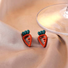 Korea only beautiful carrot ear nail, temperamentally fashionable and lovely woman earring.2020 new jewelry 2024 - buy cheap