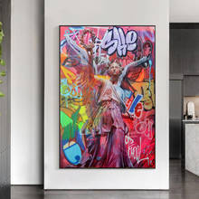 Graffiti Art Canvas Paintings Goddess Vaporwave Sculpture Posters and Prints Ancient Greece Wall Art Picture for Home Decoration 2024 - buy cheap