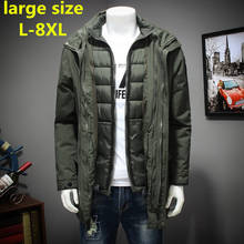 8XL new plus 7XL size 6XL Polyester Winter Jackets And Coats Thick Warm Fashion Casual Handsome Young Men Parka Fit Snow Cold 2024 - buy cheap