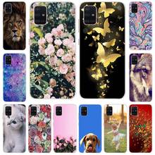 For Samsung Galaxy A51 Back Cover Cat Printed Soft Silicone Case For Samsung A51 A515 SM-A515F 6.5inch Cover Couqe Bumper flower 2024 - buy cheap