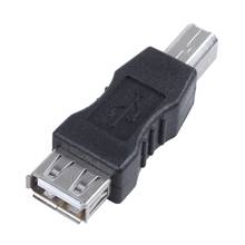 USB адаптер для принтера type A female - type B male Черный Серебряный тон 2024 - купить недорого