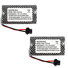 18650 7.4V 1300mAh lipo battery for Watch Gesture Sensing Twisted RC stunt car RC Cars toys accessories 7.4 V battery SM-3P 2PCS 2024 - buy cheap