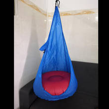 Cadeira de balanço infantil com inflador, rede com almofada de ar para pendurar, diversão interno e externo, para leitura, relaxamento 2024 - compre barato