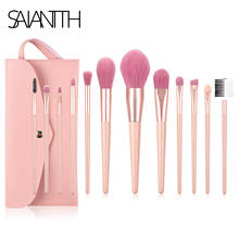 Saiantth 7pcs 12pcs nude pink makeup brushes kit beauty make up tool loose powder concealer blush eyeshadow brush cosmetic set 2024 - buy cheap