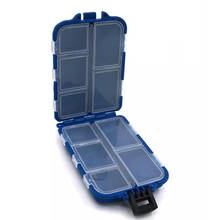 Пластиковый ящик для хранения рыболовных снастей, органайзер для рыболовных крючков, чехол для 10 слотов, квадратные ящики для рыболовных Прикормка искусственные приманки 2024 - купить недорого