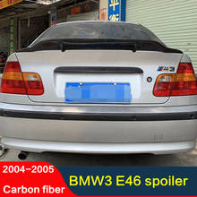 Ceyusot para real carbono spoiler asa oled bmw série 3 e46 sedan tronco do carro acessório 318i 325i 330i cauda fin r estilo 1998-2006 2024 - compre barato