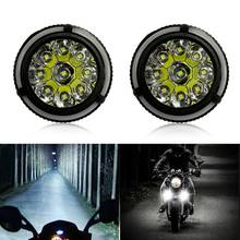 Refletor de luz estroboscópica, 2 peças, scooter, farol de motocicleta, ponto de luz de trabalho de neblina, cores alteráveis, rgb 9led 2024 - compre barato