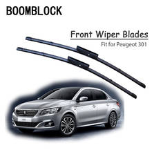BOOMBLOCK For Peugeot 301 2012 2013 2014 2015 Car Windshield Soft Rubber Wiper Blades Arm Kit Original Rain Brushes Accessories 2024 - buy cheap