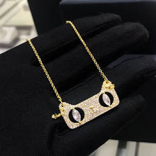 UMGODLY Yellow Gold Color Necklace Cat Pendant Adjustable Necklace Micro Cubic Zirconia Red Eyes Women Brand Fashion Jewelry 2024 - buy cheap