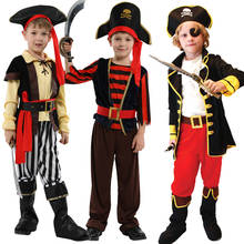 Disfraz de pirata con sombrero para niños, conjunto de disfraz para Halloween, Año Nuevo, Purim, Carnaval, fiesta, vestido de lujo 2024 - compra barato