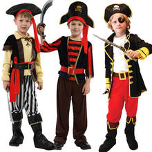 Halloween Kids Boys Pirate With Hat Costume Cosplay Sets For Children New Year Purim Carnival Party Fancy Dress 2024 - buy cheap