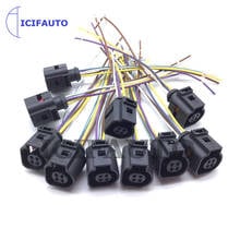 Conector para lâmpada de farol, conector cauda de porco, fio para audi a3 vw golf plus jetta 5 6 passat cc b6 touran seat skoda 2024 - compre barato