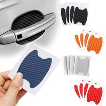 4Pcs Car Door Sticker Carbon Fiber pattern Scratches Resistant Cover Auto Handle Protection Film Exterior Styling Accessories 2024 - buy cheap