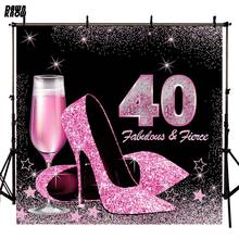 DAWNKNOW Pink Shimmer High-Heeled Shoes Photography Background Photocall Personal Adult Birthday Party Backdrop Customize lv2293 2024 - buy cheap
