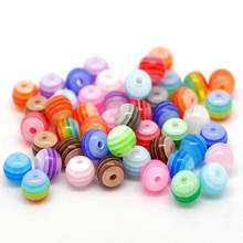 Contas de resina redondas mistas coloridas, 200 peças 6mm, contas espaçadoras soltas para pulseira colar, jóias, acessórios diy 2024 - compre barato