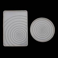 Round/Rectangle Ripple Coaster Jewelry Molds Silicone Epoxy Resin Jewelry Tools DIY Handmade Craft Jewelry Accessories 2024 - buy cheap