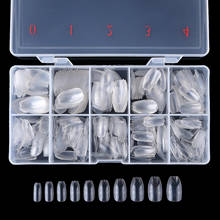 1 Box 500 Pieces Clear Short Coffin Nails Full Cover Acrylic Nails Ballet Ballerina False Nail Art Tips Press On Nails Coffin 2024 - buy cheap