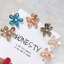 Fashion Jewelry Women's Crystal Flower Barrette Hairpin Hair Clip Dukbill Toothed Hair Clip Bobby Pin Lady Cute Barrettes 2024 - buy cheap