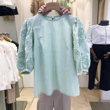 Blusas femininas modernas com gancho, camisas de manga curta e gola redonda modernas, 2021 2024 - compre barato