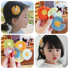 2020 New Girls Cute Candy Knitting Soft Flower Ornament Hair Clips Children Lovely Barrettes Hairpins Kid Sweet Hair Accessories 2024 - buy cheap