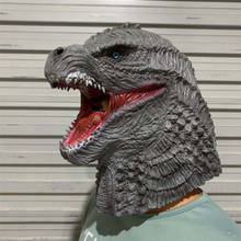 Máscara del rey de los monstruos, máscara de dinosaurio de terror para adultos, fiesta de Halloween, accesorios de Cosplay de cara completa 2024 - compra barato