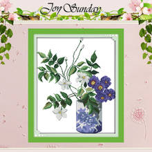 Free Ship Purple Flower Vase Counted Cross Stitch Cross Stitch Chinese 11CT 14CT Cross-Stitch Kit Handmade Embroidery Needlework 2024 - buy cheap