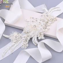TOPQUEEN S428 Beaded Belt Wedding Pearl and Crystal Belt for Wedding Dress Bridesmaid Dress Belt Bridal Belt Flowers Designer 2024 - buy cheap