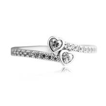Forever Hearts-anillo de compromiso para mujer, joyería de plata de ley 925, joyería artesanal 2024 - compra barato