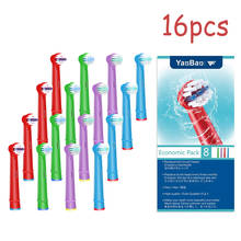 Cabezales de repuesto para cepillo de dientes Oral-B para niños, 16 piezas, compatible con Advance Power/Pro Health/Triumph/3D Excel 2024 - compra barato