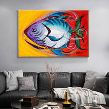 Canvas Painting Art Wild Animals Wall Painting Colorful Fish Home Decoration Print Poster Art for Living Room Home Decor Cuadros 2024 - buy cheap