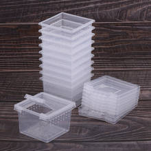 10pcs Feeding Box Reptile Cage Hatching Container Rearing Tank for Lizards Terrarium Tortoise Spider Beetle Insect House 2024 - buy cheap