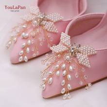 TOPQUEEN 2pcs Women Shoe Clip High Heel Decoration Pearl Beaded Shoes Ornament  Wedding Shoe Buckle for Bride Bridesmaid X15 2024 - buy cheap
