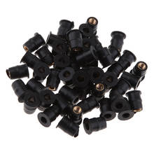 50pcs Black M5 Rubber Windshield Well Nut Mounting Kit Replacement Motorcycle Windscreen Rubber Fairing Well Nuts 2024 - buy cheap