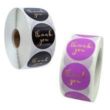 Thank You Stickers Labels Seals Thank You for Supporting My Small Business Stickers Roll Round Kraft Pink Black Labels For Shop 2024 - buy cheap