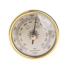 72mm Wall Hanging Barometer 1070hPa Gold Color Round Dial Air Weather Station With Retail Package 2024 - buy cheap