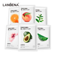 LANBENA Face Mask Lighten Tighten Brighten Whitening Moisturizing Water Fruit Plant Extract Masks Skin Essence Facial Care Sets 2024 - buy cheap