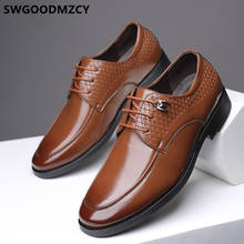 Zapatos italianos Oxford para hombre, calzado de vestir de cuero, color negro, marrón, para oficina, a la moda, 2021 2024 - compra barato