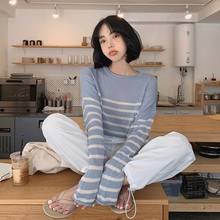 Suéter feminino tricô manga comprida, blusão feminino solto fino sexy 2024 - compre barato