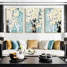 Modern Home Decor Sika Deer White Plum Tree Landscape Painting Wall Art Canvas Hd Poster and Printing Living Room Mural Bedside 2024 - buy cheap