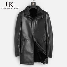 DK-ropa de piel de invierno para hombre, abrigo de pelo Natural de alta calidad, color negro, piel auténtica 2024 - compra barato