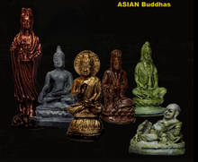 Budas antigas (6 estátuas), figuras em resina, modelos em miniatura sem pintura, 1/35 2024 - compre barato