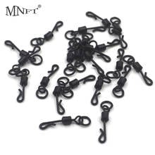 MNFT 100Pcs Matte Black Rolling Quick Change Swivels With Solid Ring Carp Rigs Long Body Q-shaped Snap Carp Fishing Accessories 2024 - buy cheap
