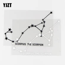 Yjzt decalque vinílico com estrela, 14.2x10.3cm, adesivo para carro escorpião, preto/prata, 10a-0462 2024 - compre barato