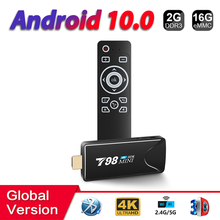HONGTOP tv stick 4k RK3318 quad-core tv stick android 10 2GB 16GB 2.4G&5G WIFI  play store 4k HD T98mini android tv box 2024 - buy cheap