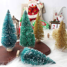 8 pçs/lote mini árvores sisal falso árvore de natal artificial ornamento mesa decoração garrafa escova árvores neve geada árvores 2024 - compre barato