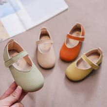 Zapatos antideslizantes para niñas, zapatos Mary Jane de Color sólido, planos básicos, a la moda 2024 - compra barato